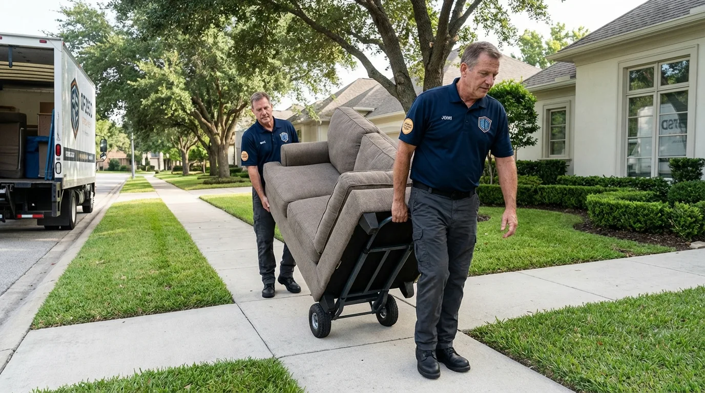 Local residential moving crew loading furniture in Incline Village, NV