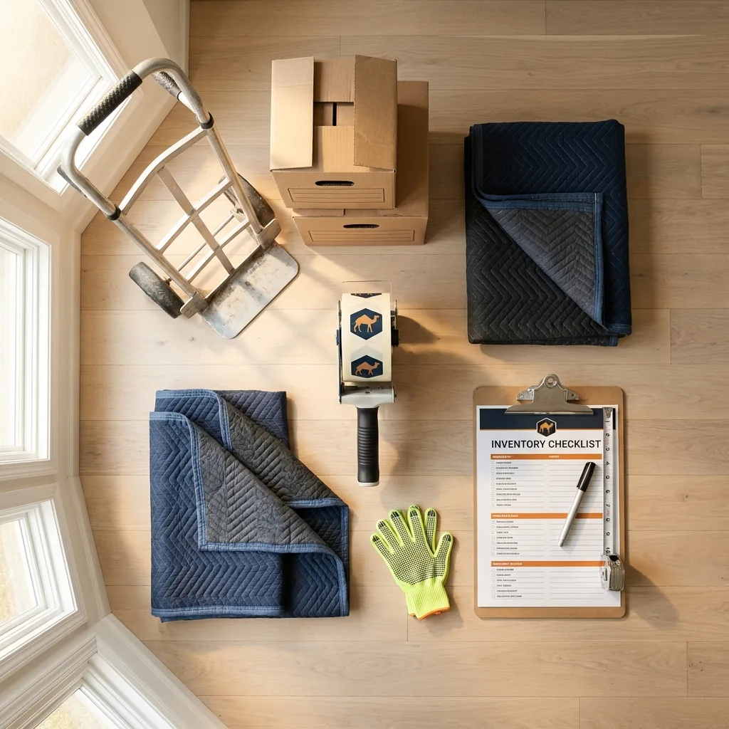 Professional moving supplies and packing materials layout for Incline Village residential relocations