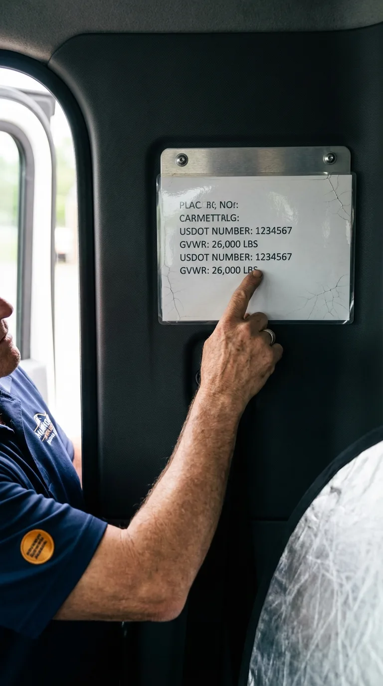 USDOT licensing placard verification in Incline Village